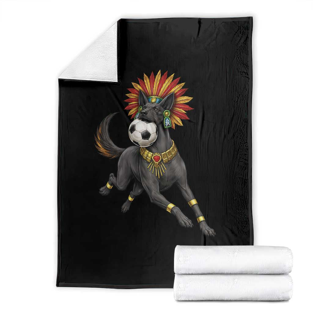 Xolo Dog Soccer Aztec Mexican Fan Gift Throw Blanket