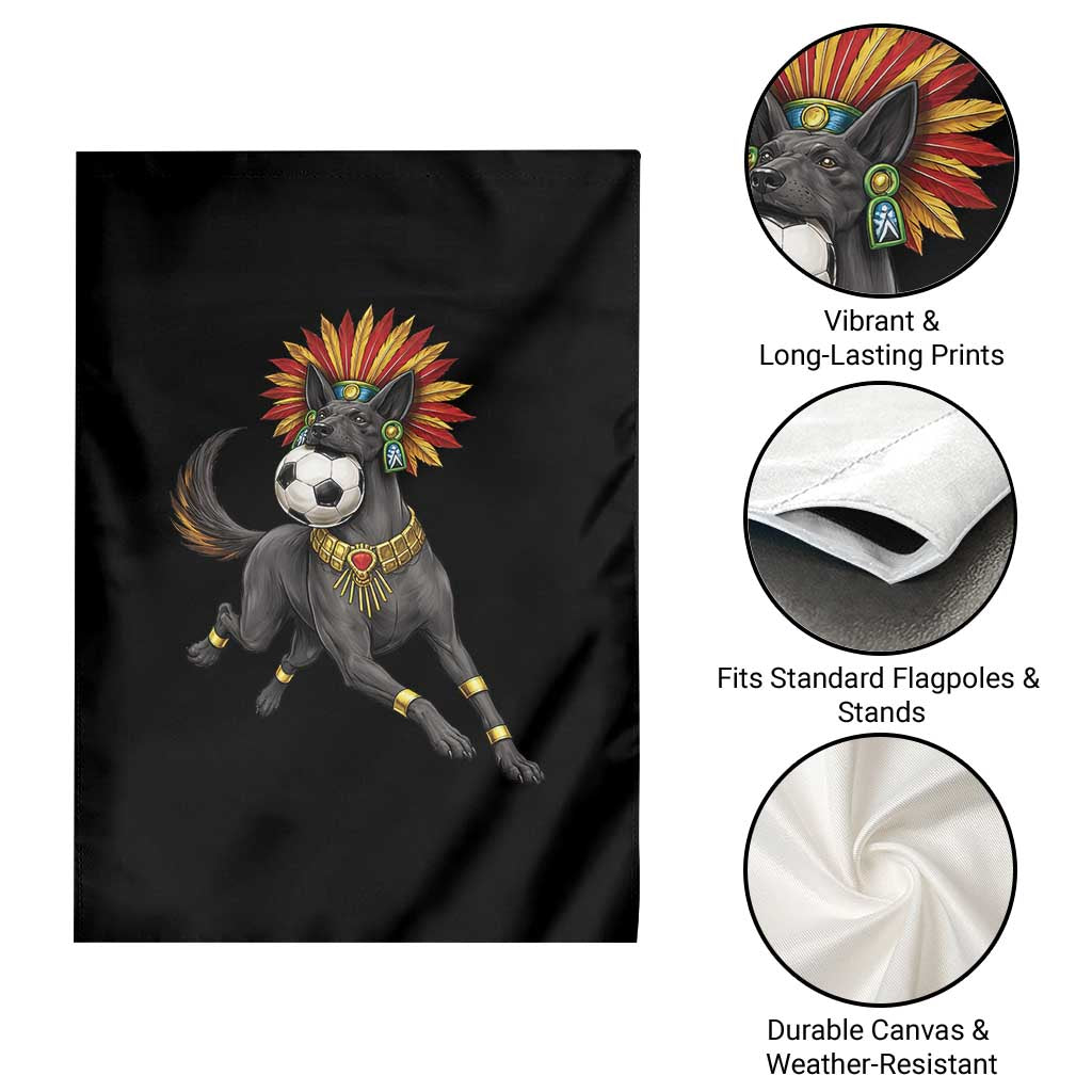 Xolo Dog Soccer Aztec Mexican Fan Gift Garden Flag