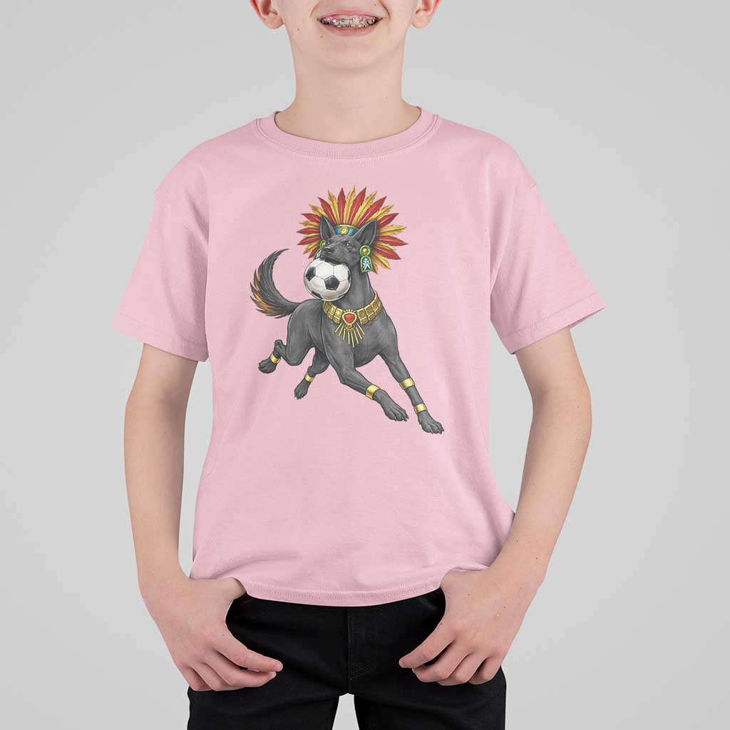Xolo Dog Soccer Aztec Mexican Fan Gift T Shirt For Kid