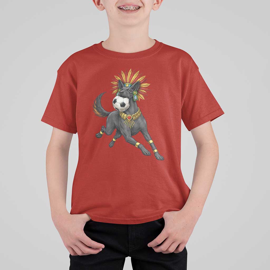 Xolo Dog Soccer Aztec Mexican Fan Gift T Shirt For Kid