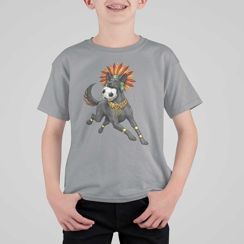 Xolo Dog Soccer Aztec Mexican Fan Gift T Shirt For Kid