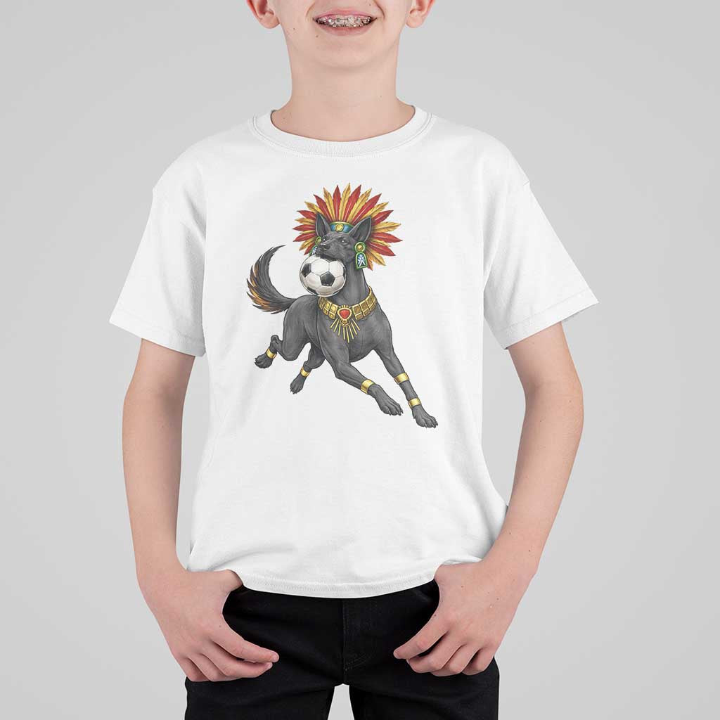 Xolo Dog Soccer Aztec Mexican Fan Gift T Shirt For Kid