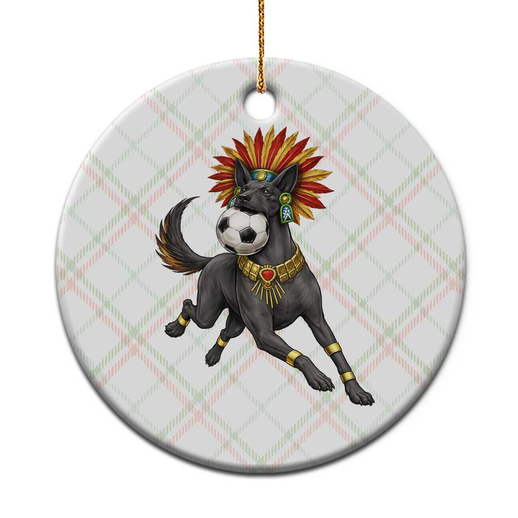 Xolo Dog Soccer Aztec Mexican Fan Gift Ceramic Ornament