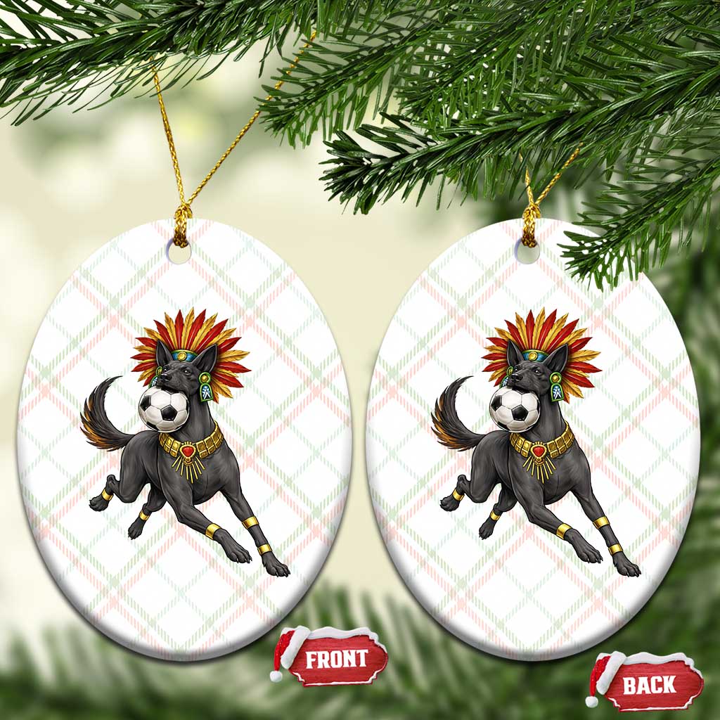 Xolo Dog Soccer Aztec Mexican Fan Gift Ceramic Ornament