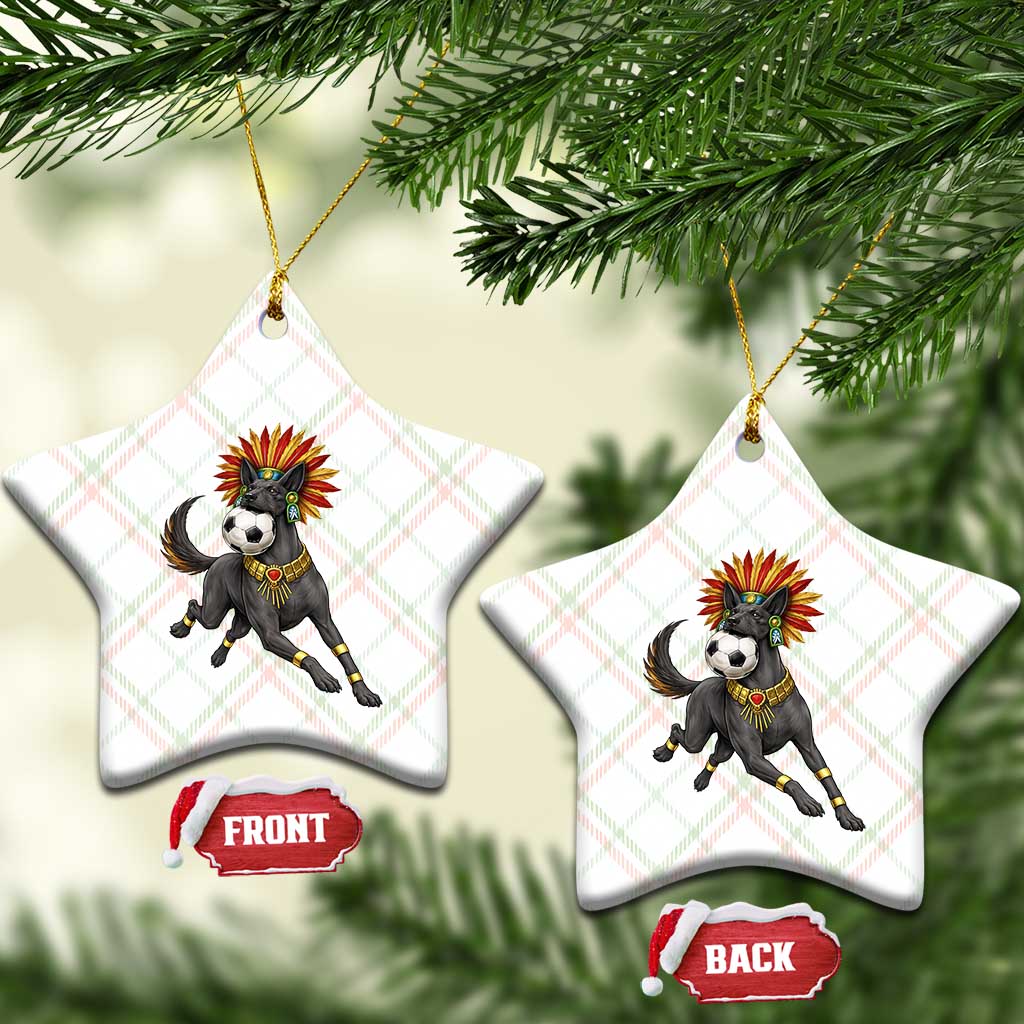 Xolo Dog Soccer Aztec Mexican Fan Gift Ceramic Ornament