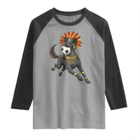 Xolo Dog Soccer Aztec Mexican Fan Gift Raglan Shirt