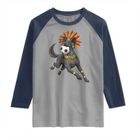 Xolo Dog Soccer Aztec Mexican Fan Gift Raglan Shirt