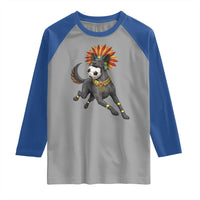 Xolo Dog Soccer Aztec Mexican Fan Gift Raglan Shirt