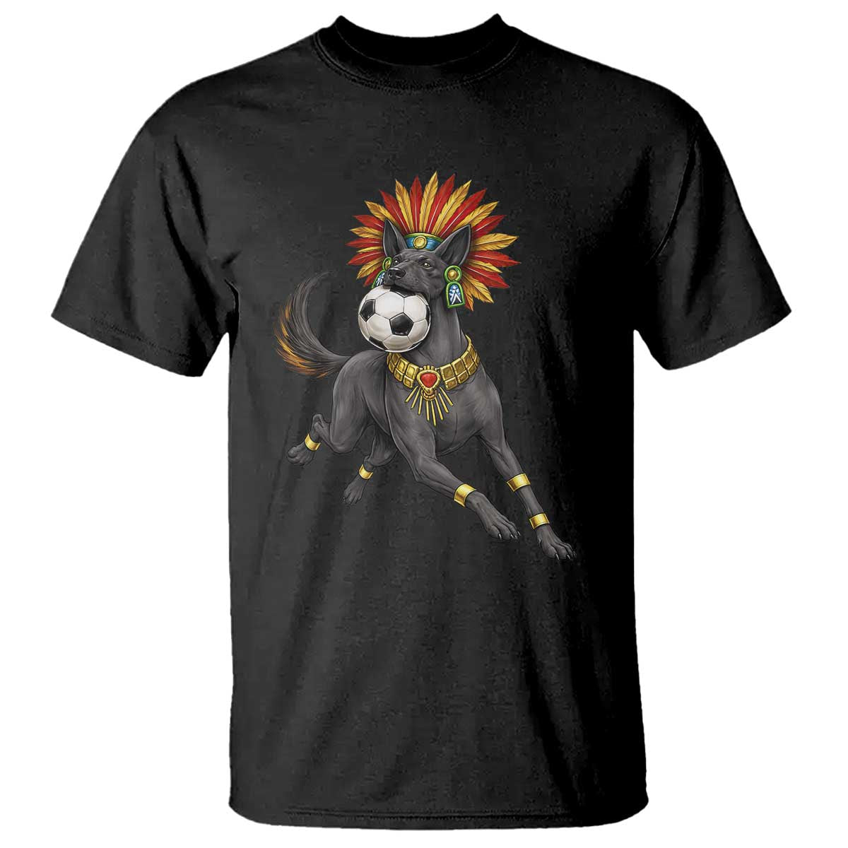 Xolo Dog Soccer Aztec Mexican Fan Gift T Shirt