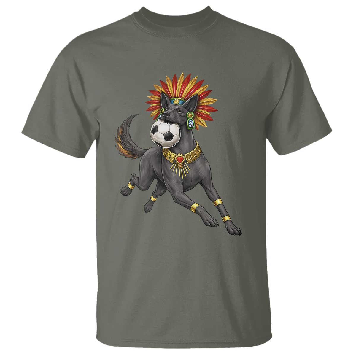 Xolo Dog Soccer Aztec Mexican Fan Gift T Shirt
