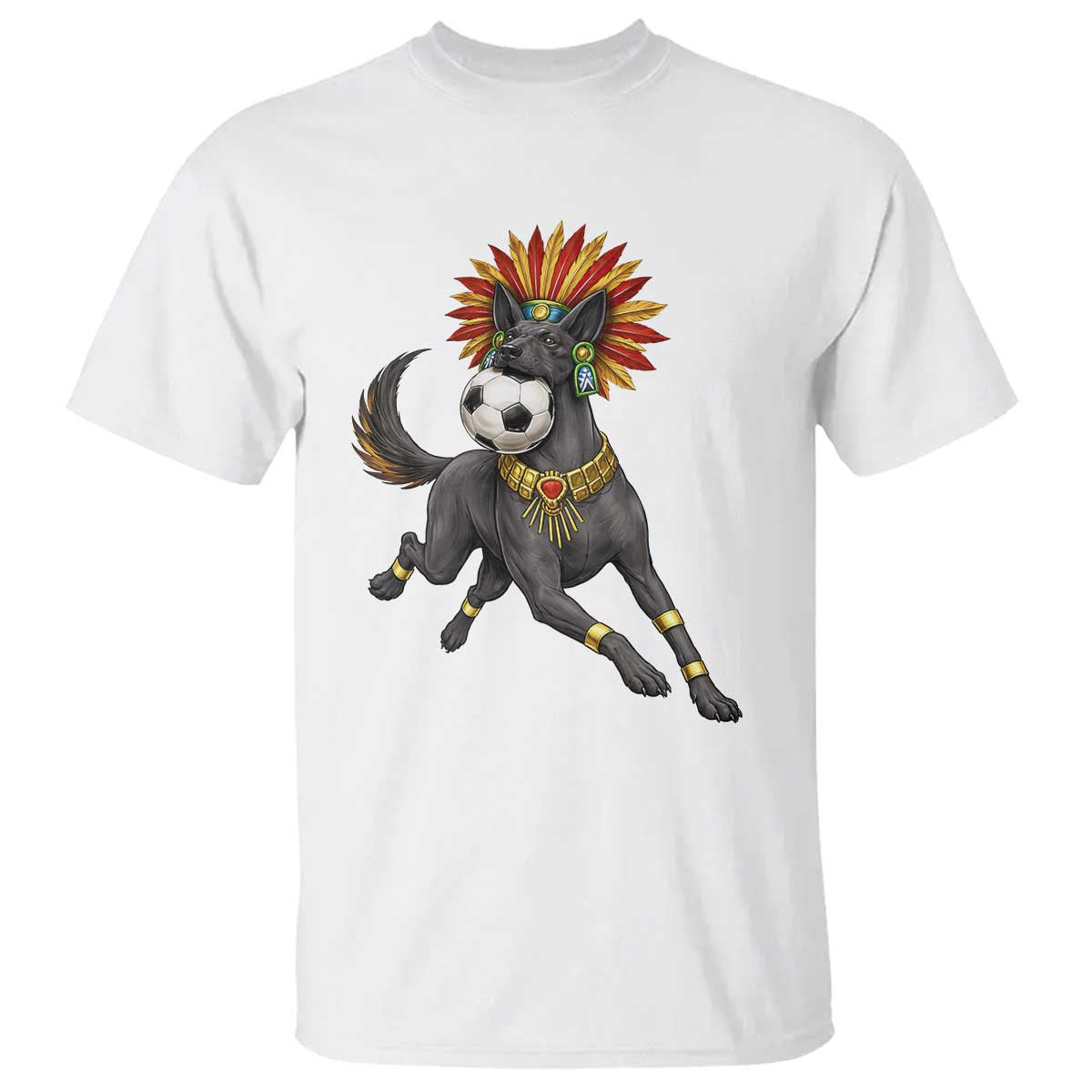 Xolo Dog Soccer Aztec Mexican Fan Gift T Shirt