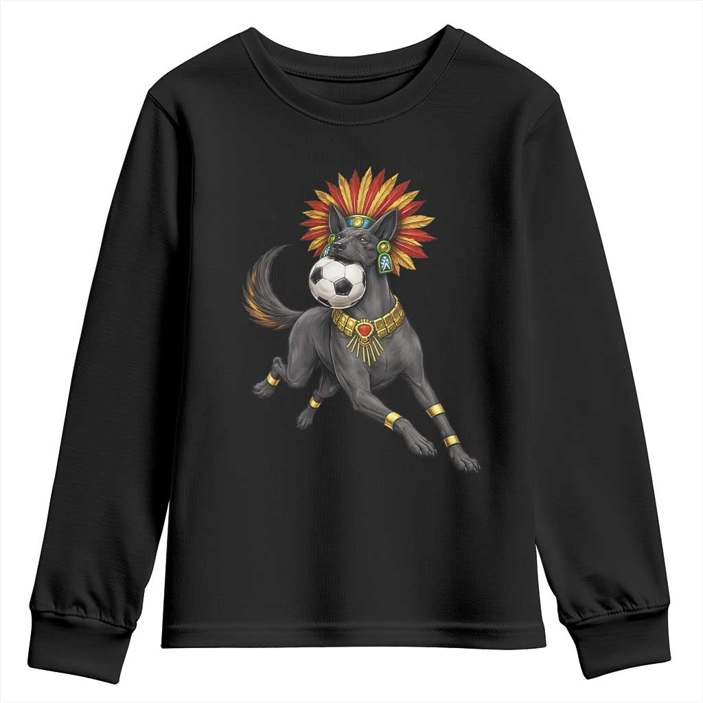 Xolo Dog Soccer Aztec Mexican Fan Gift Youth Sweatshirt