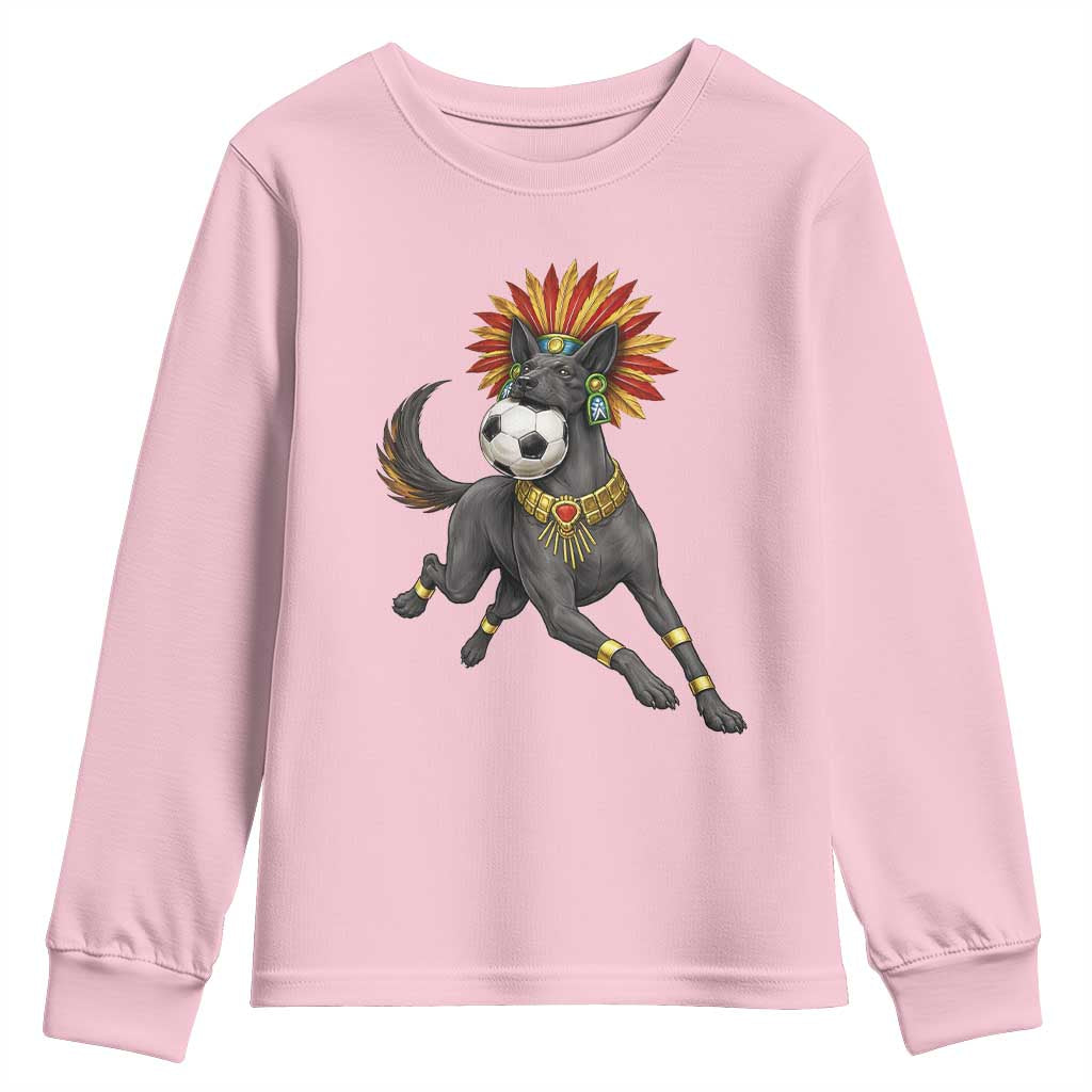 Xolo Dog Soccer Aztec Mexican Fan Gift Youth Sweatshirt