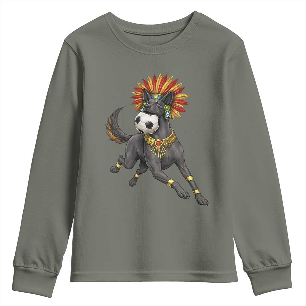 Xolo Dog Soccer Aztec Mexican Fan Gift Youth Sweatshirt