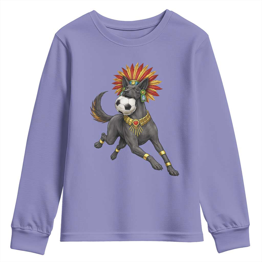 Xolo Dog Soccer Aztec Mexican Fan Gift Youth Sweatshirt