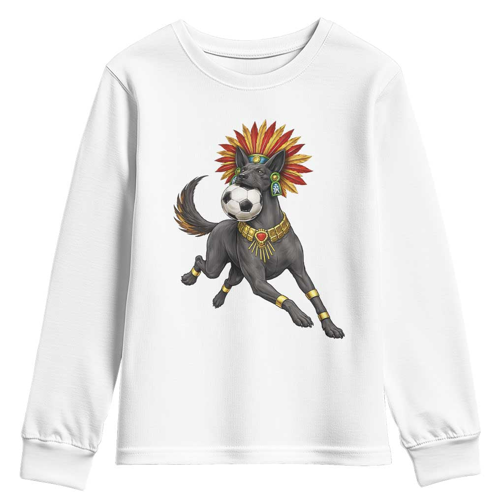 Xolo Dog Soccer Aztec Mexican Fan Gift Youth Sweatshirt