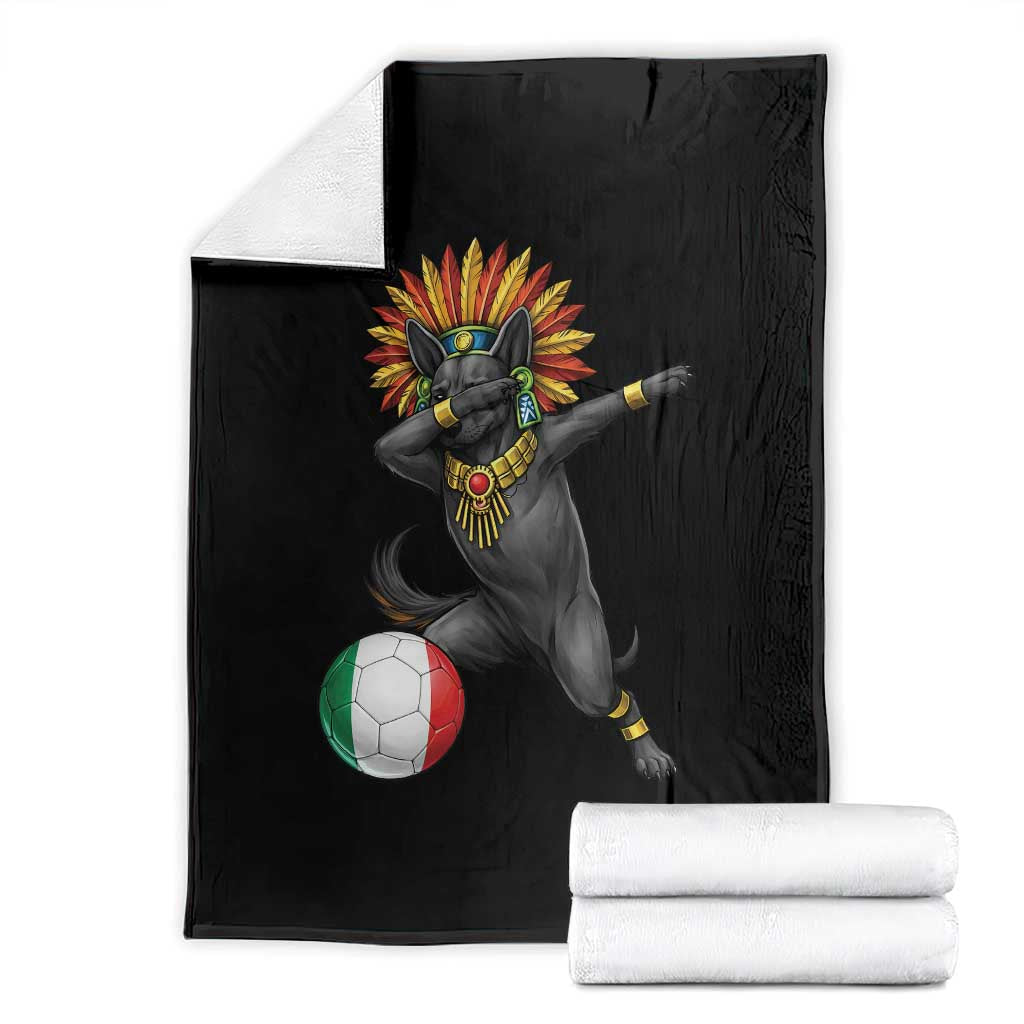Aztec Xolo Dog Soccer Throw Blanket Mexican Heritage Fan Gift