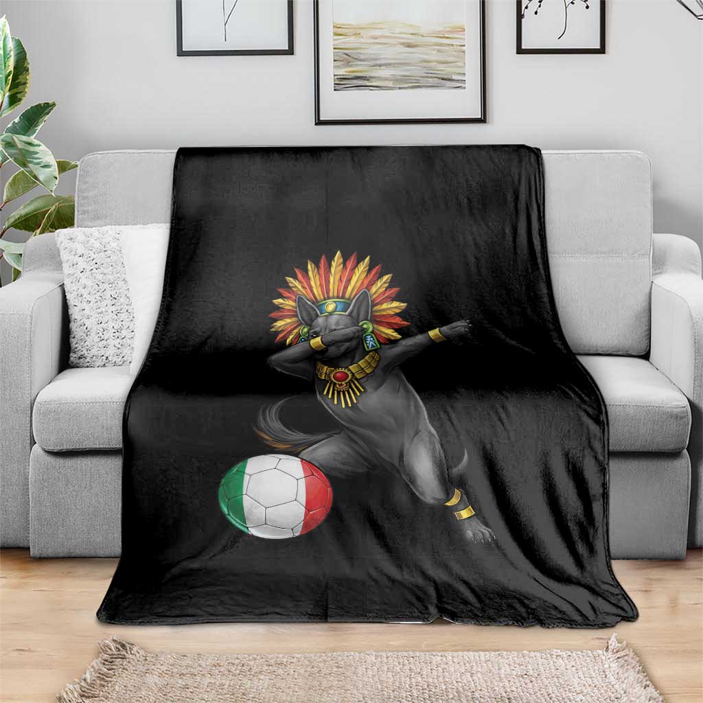 Aztec Xolo Dog Soccer Throw Blanket Mexican Heritage Fan Gift