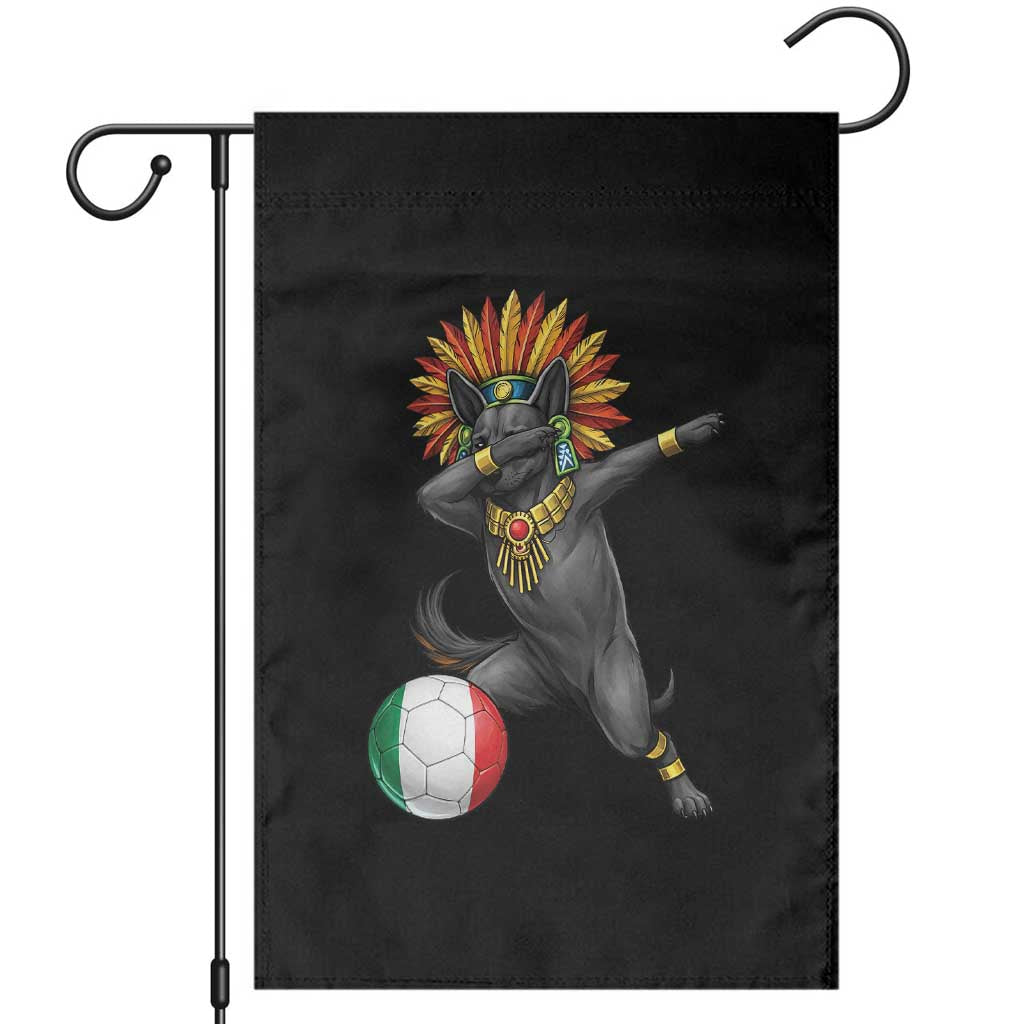 Aztec Xolo Dog Soccer Garden Flag Mexican Heritage Fan Gift