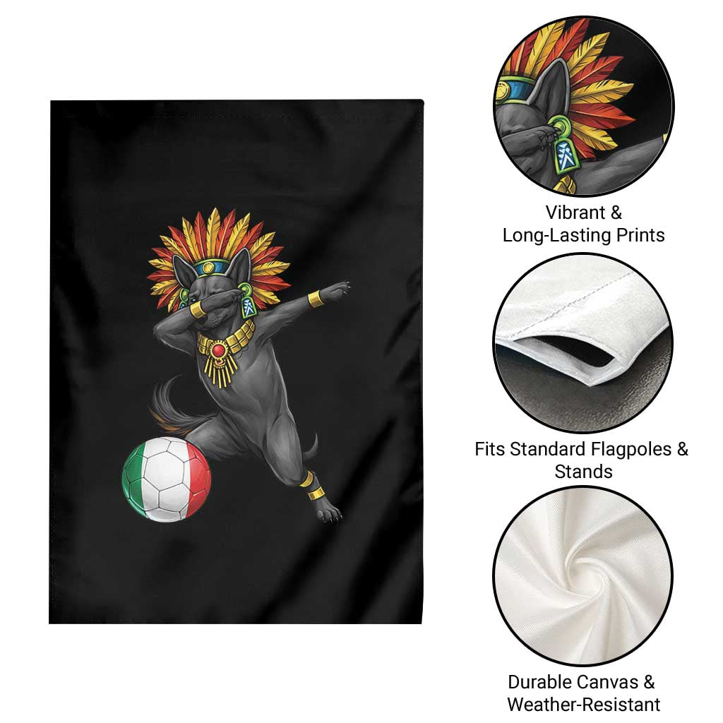 Aztec Xolo Dog Soccer Garden Flag Mexican Heritage Fan Gift