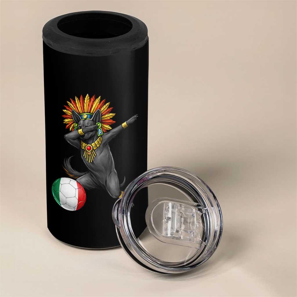 Aztec Xolo Dog Soccer 4 in 1 Can Cooler Tumbler Mexican Heritage Fan Gift