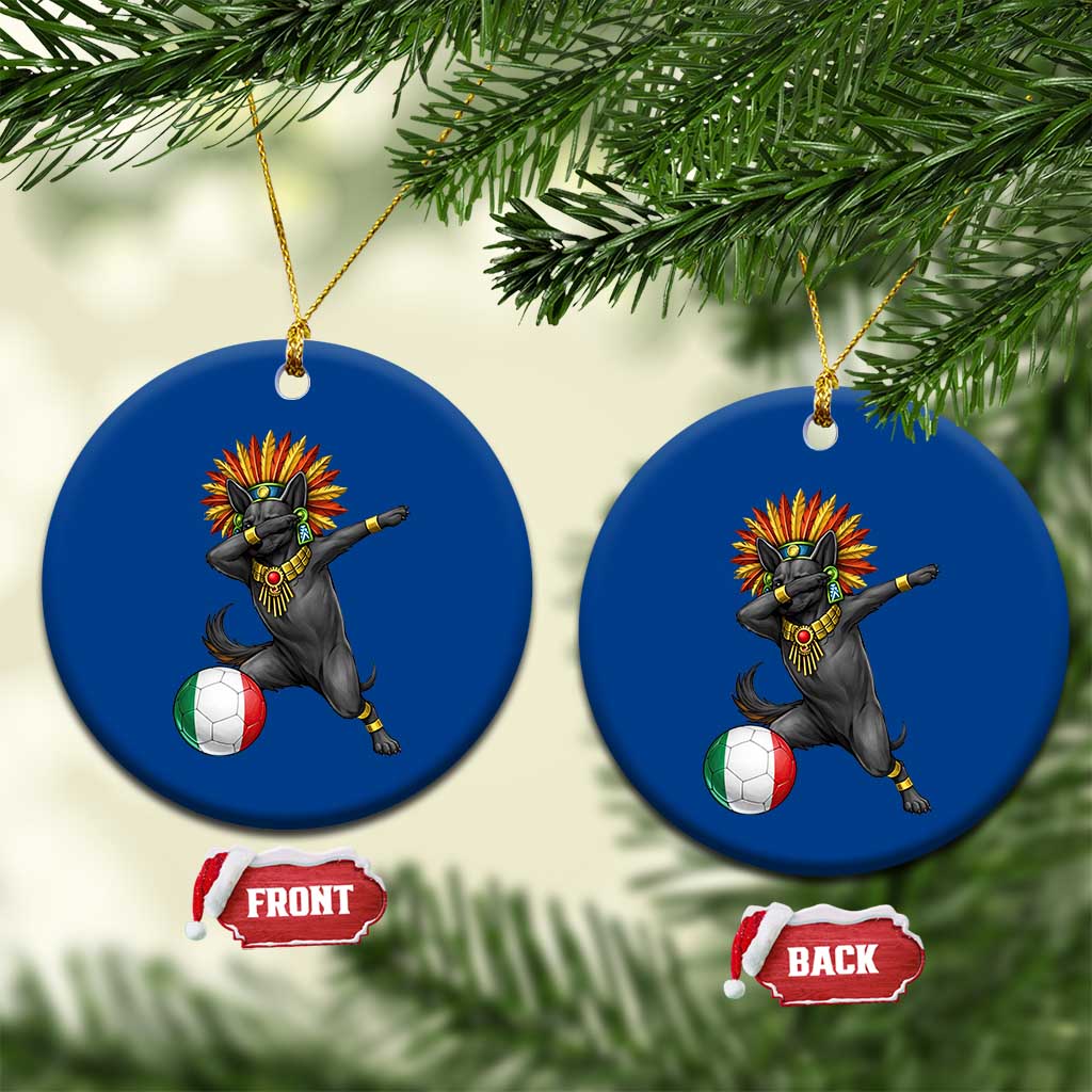Aztec Xolo Dog Soccer Ceramic Ornament Mexican Heritage Fan Gift