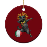 Aztec Xolo Dog Soccer Ceramic Ornament Mexican Heritage Fan Gift