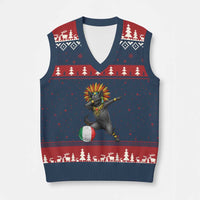 Aztec Xolo Dog Soccer V-Neck Knit Sweater Vest Mexican Heritage Fan Gift