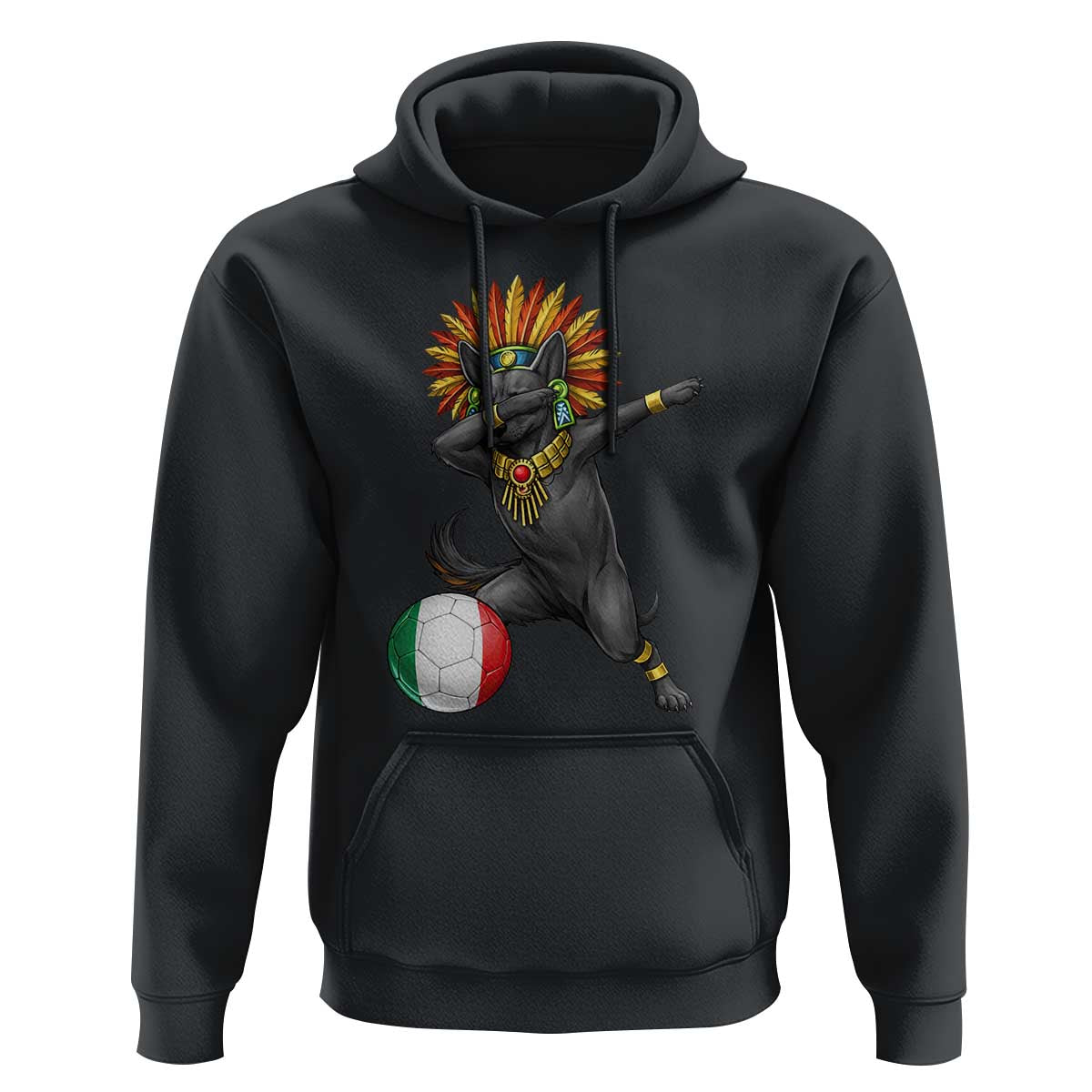 Aztec Xolo Dog Soccer Hoodie Mexican Heritage Fan Gift