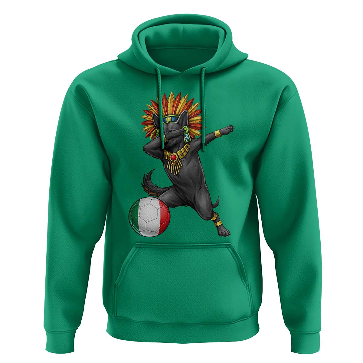 Aztec Xolo Dog Soccer Hoodie Mexican Heritage Fan Gift