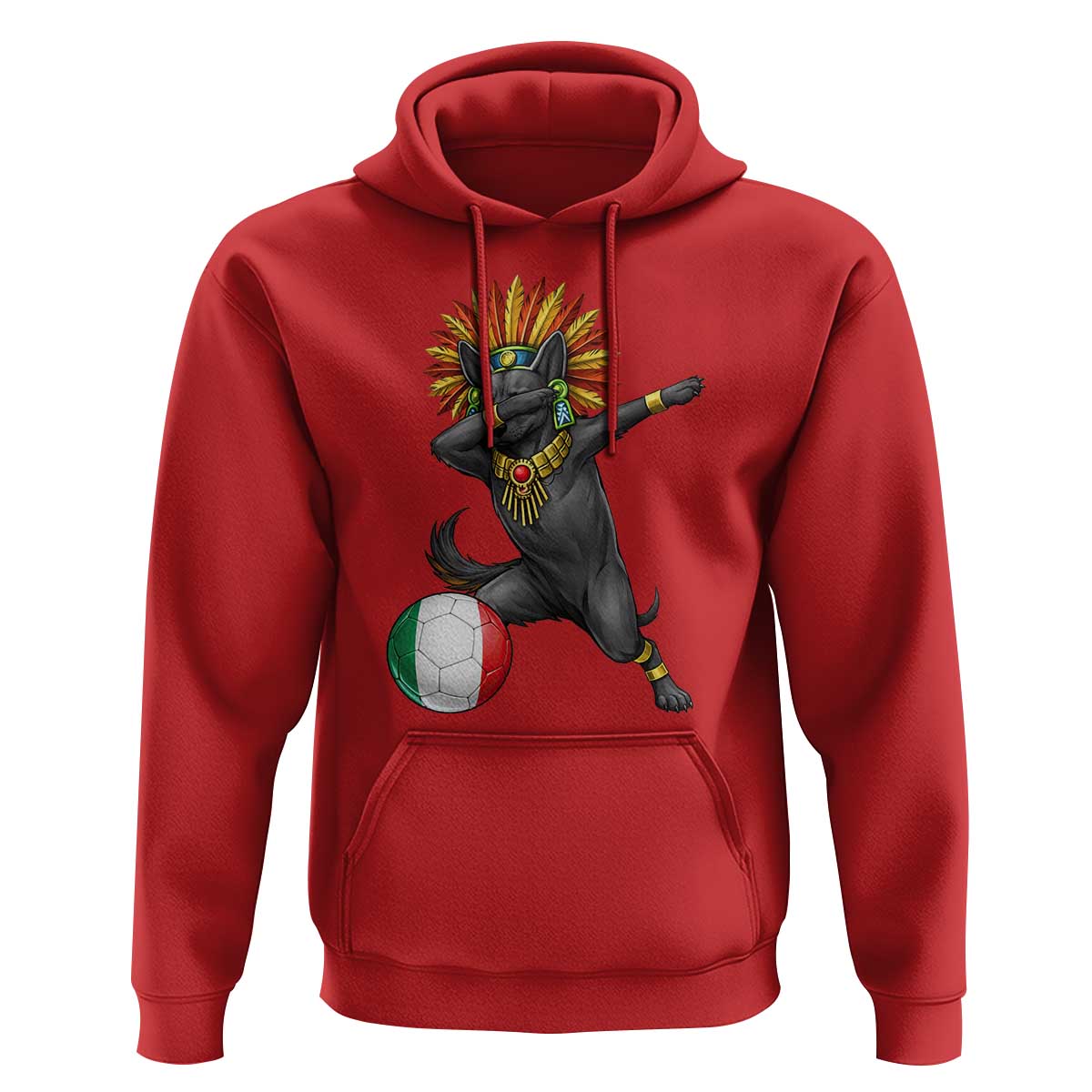 Aztec Xolo Dog Soccer Hoodie Mexican Heritage Fan Gift