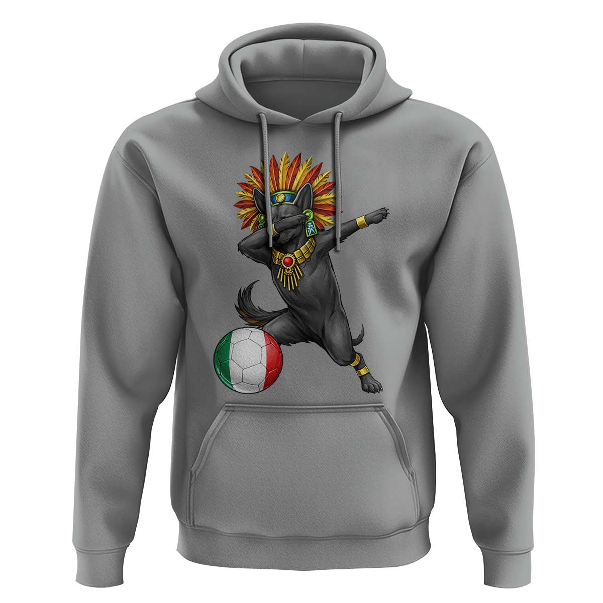 Aztec Xolo Dog Soccer Hoodie Mexican Heritage Fan Gift