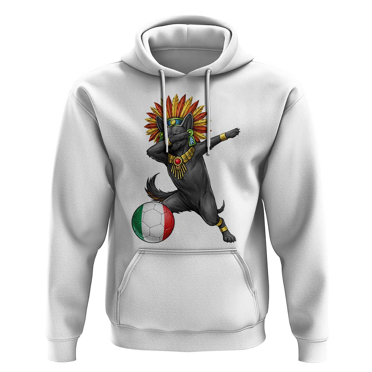 Aztec Xolo Dog Soccer Hoodie Mexican Heritage Fan Gift