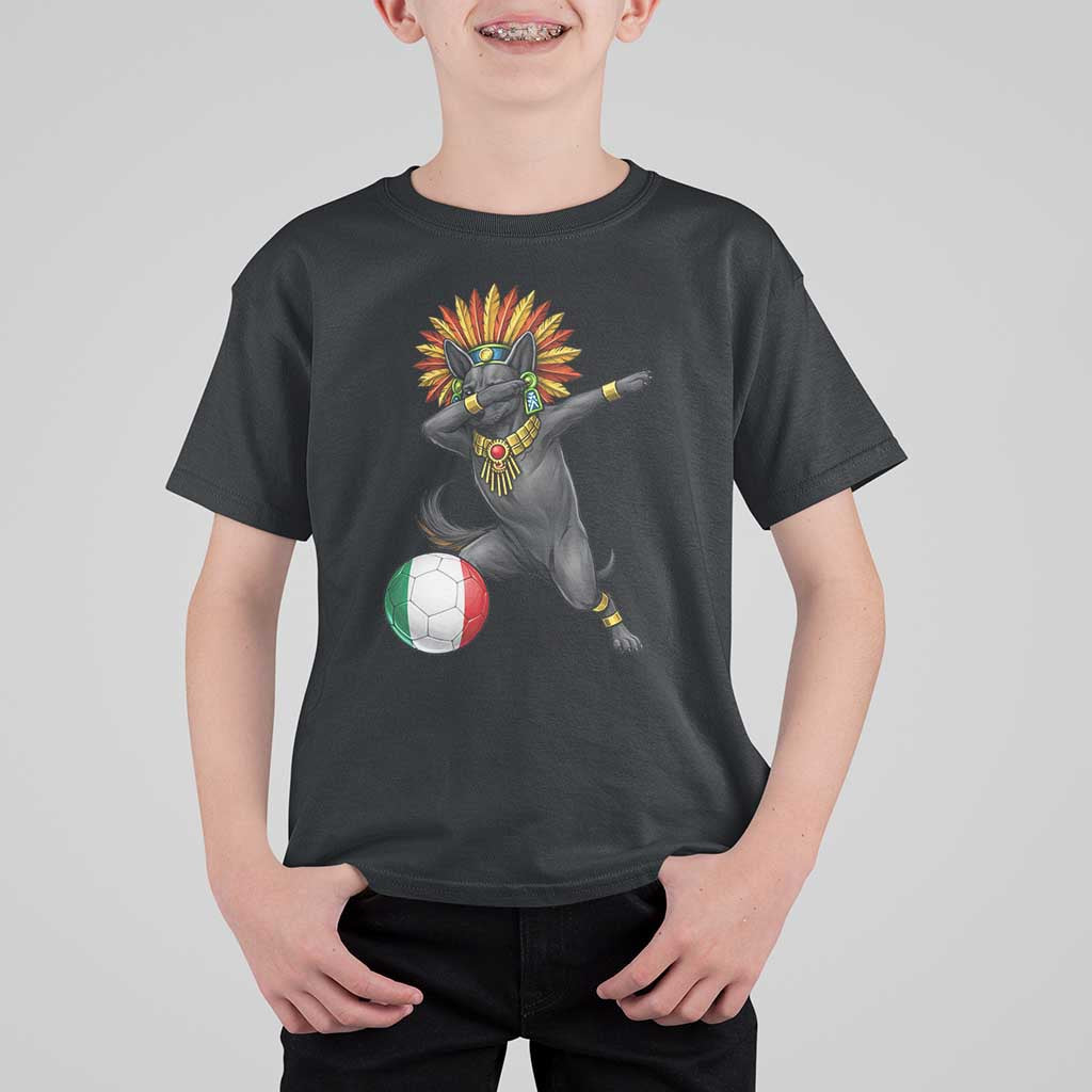 Aztec Xolo Dog Soccer T Shirt For Kid Mexican Heritage Fan Gift
