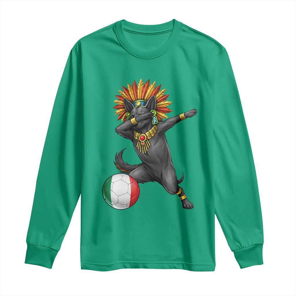 Aztec Xolo Dog Soccer Long Sleeve Shirt Mexican Heritage Fan Gift