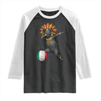 Aztec Xolo Dog Soccer Raglan Shirt Mexican Heritage Fan Gift