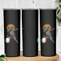 Aztec Xolo Dog Soccer Skinny Tumbler Mexican Heritage Fan Gift