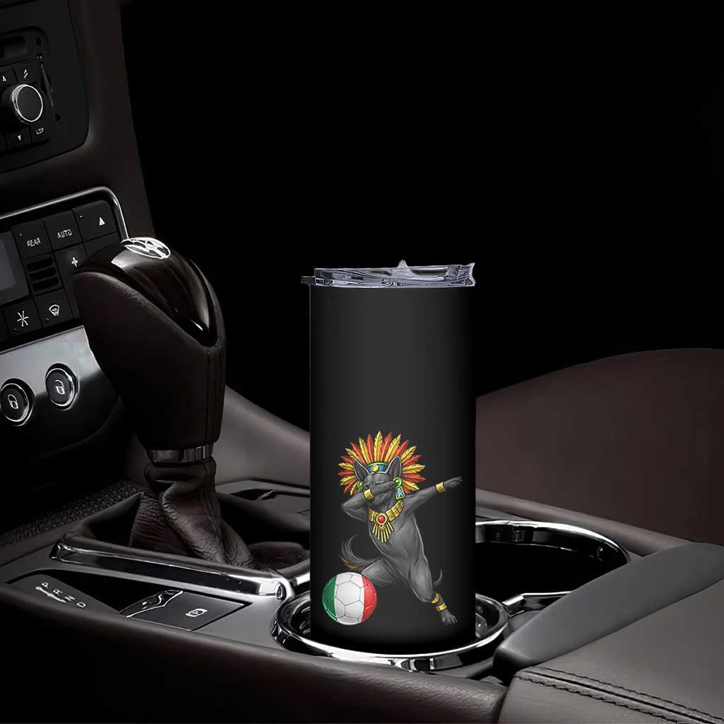 Aztec Xolo Dog Soccer Skinny Tumbler Mexican Heritage Fan Gift