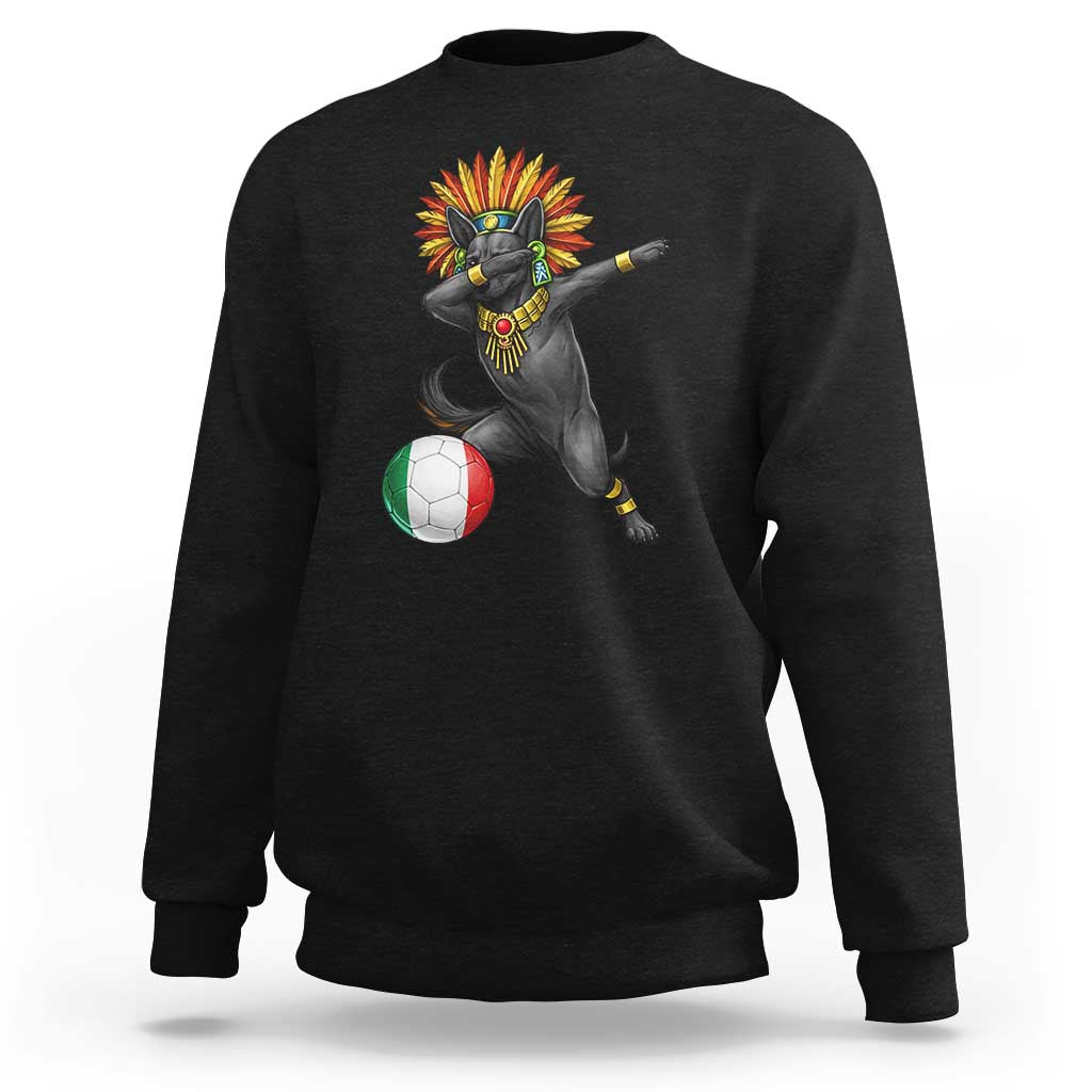 Aztec Xolo Dog Soccer Sweatshirt Mexican Heritage Fan Gift