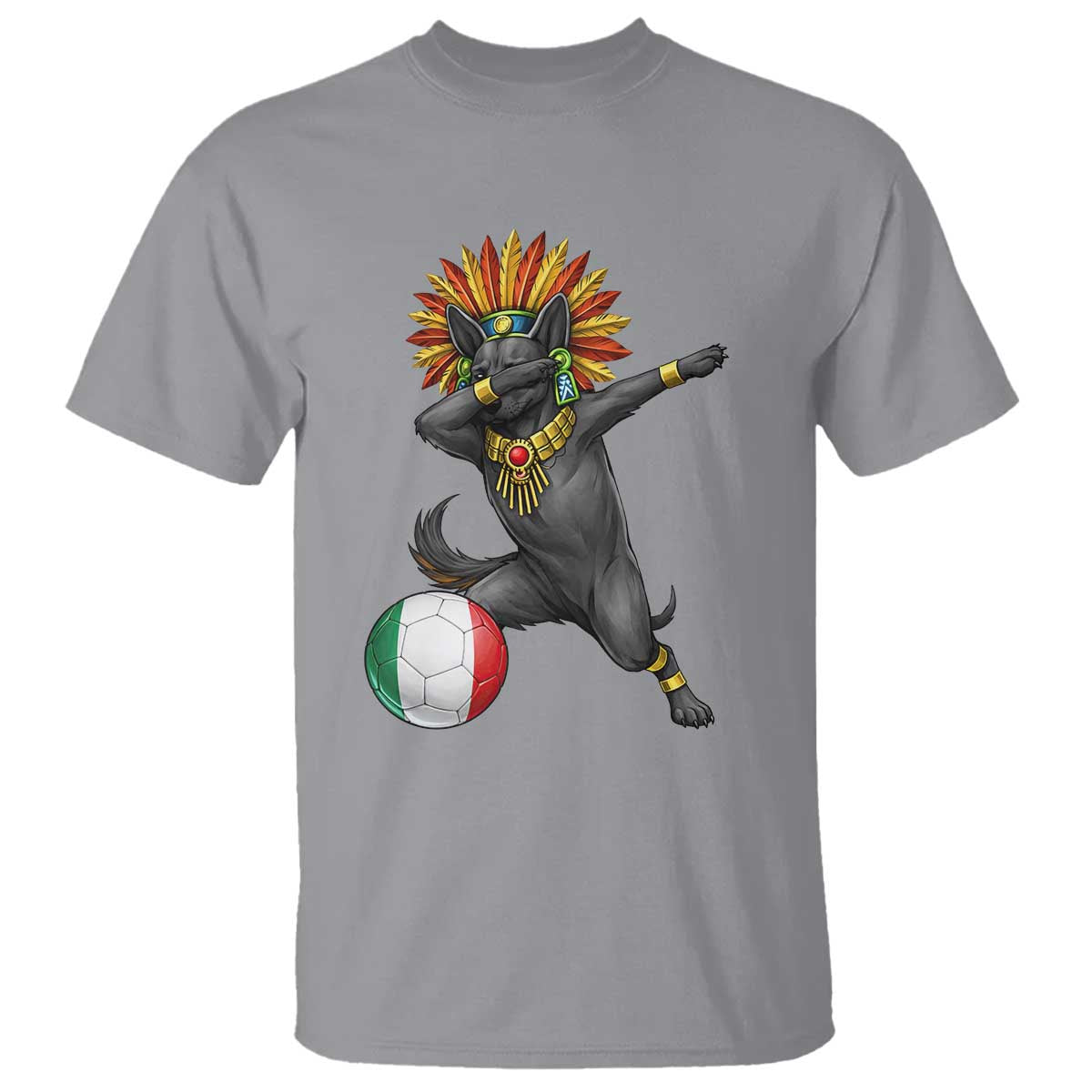 Aztec Xolo Dog Soccer T Shirt Mexican Heritage Fan Gift
