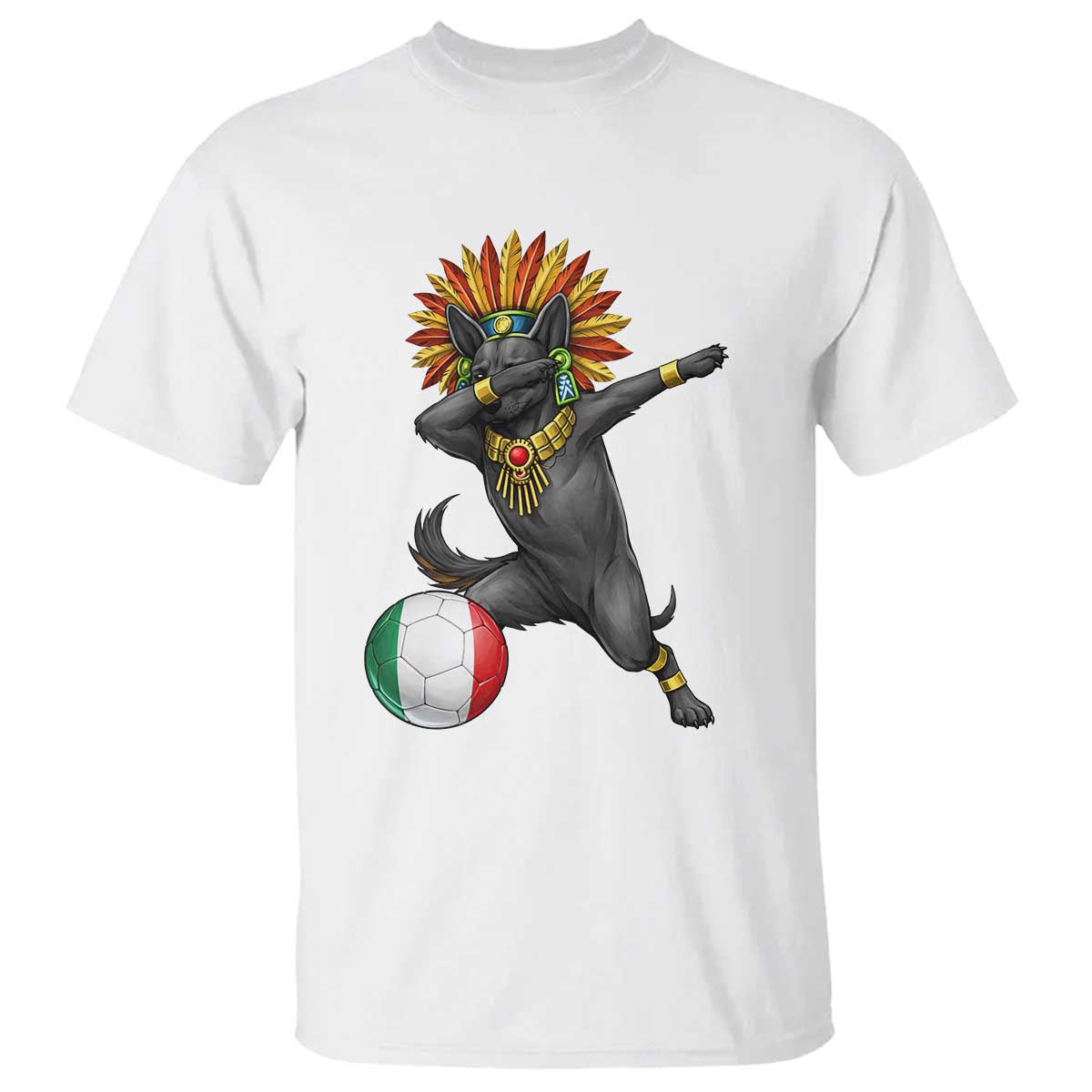 Aztec Xolo Dog Soccer T Shirt Mexican Heritage Fan Gift