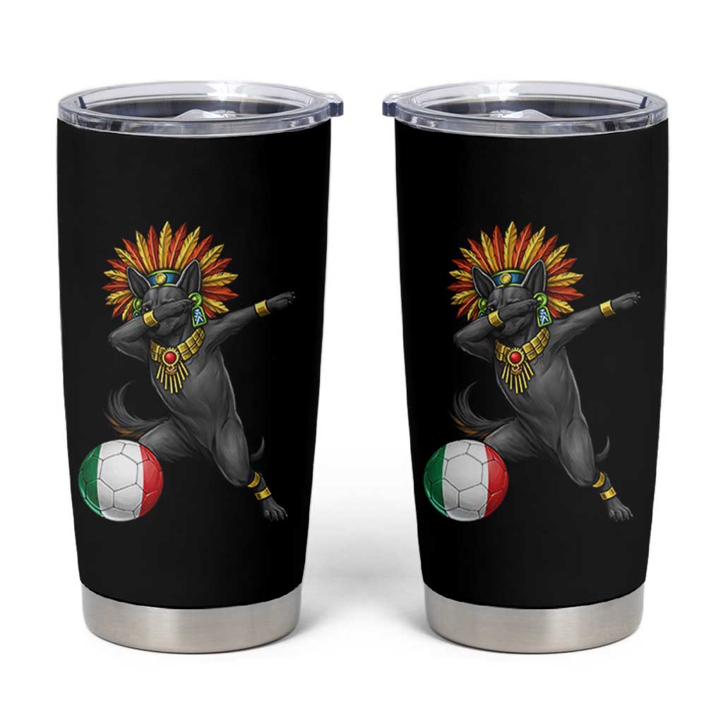 Aztec Xolo Dog Soccer Tumbler Cup Mexican Heritage Fan Gift