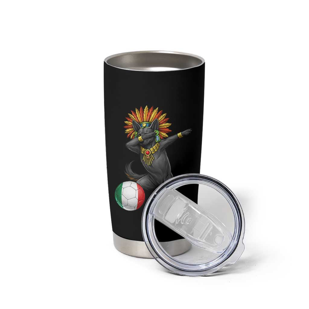Aztec Xolo Dog Soccer Tumbler Cup Mexican Heritage Fan Gift