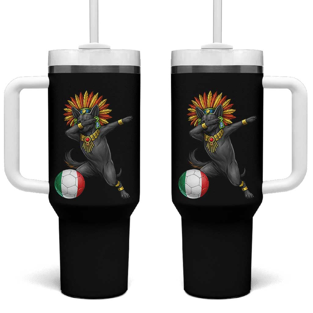 Aztec Xolo Dog Soccer Tumbler With Handle Mexican Heritage Fan Gift
