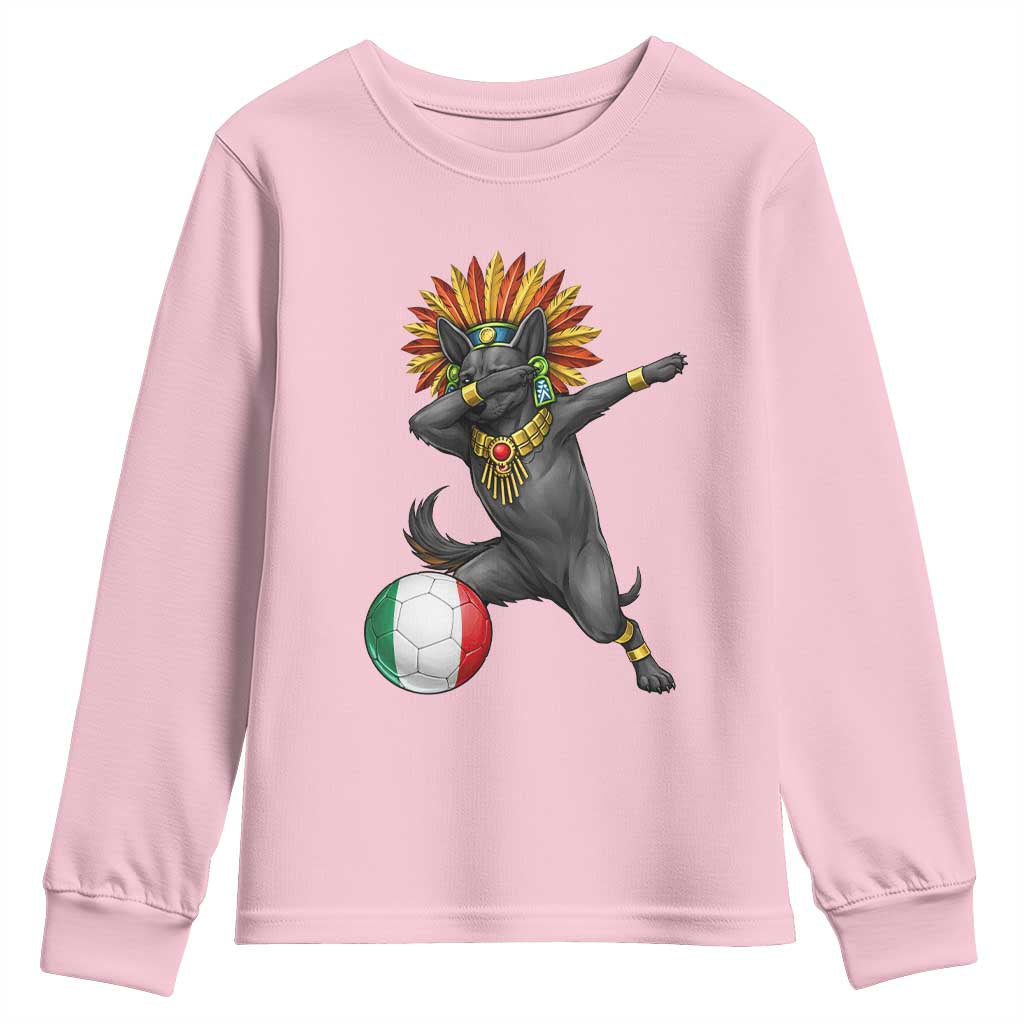 Aztec Xolo Dog Soccer Youth Sweatshirt Mexican Heritage Fan Gift