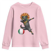 Aztec Xolo Dog Soccer Youth Sweatshirt Mexican Heritage Fan Gift