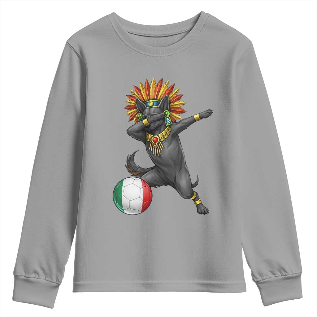 Aztec Xolo Dog Soccer Youth Sweatshirt Mexican Heritage Fan Gift