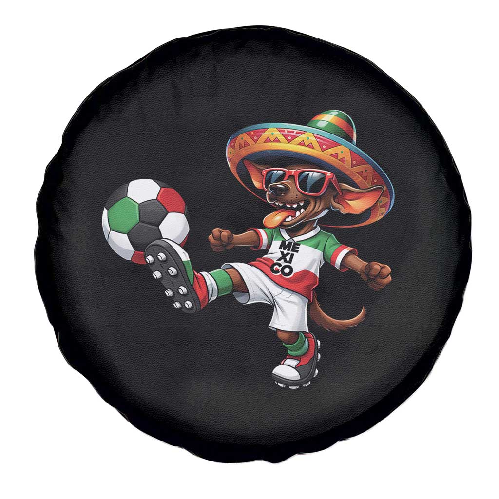 Funny Mexican Xolo Dog Playing Soccer Spare Tire Cover Football Fan Gift