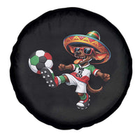 Funny Mexican Xolo Dog Playing Soccer Spare Tire Cover Football Fan Gift