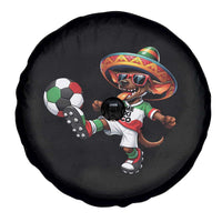 Funny Mexican Xolo Dog Playing Soccer Spare Tire Cover Football Fan Gift